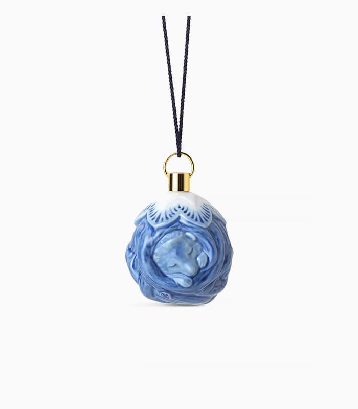 hedgehog-porcelain-christmas-decoration.jpeg Hedgehog porcelain Christmas decoration - Image 1
