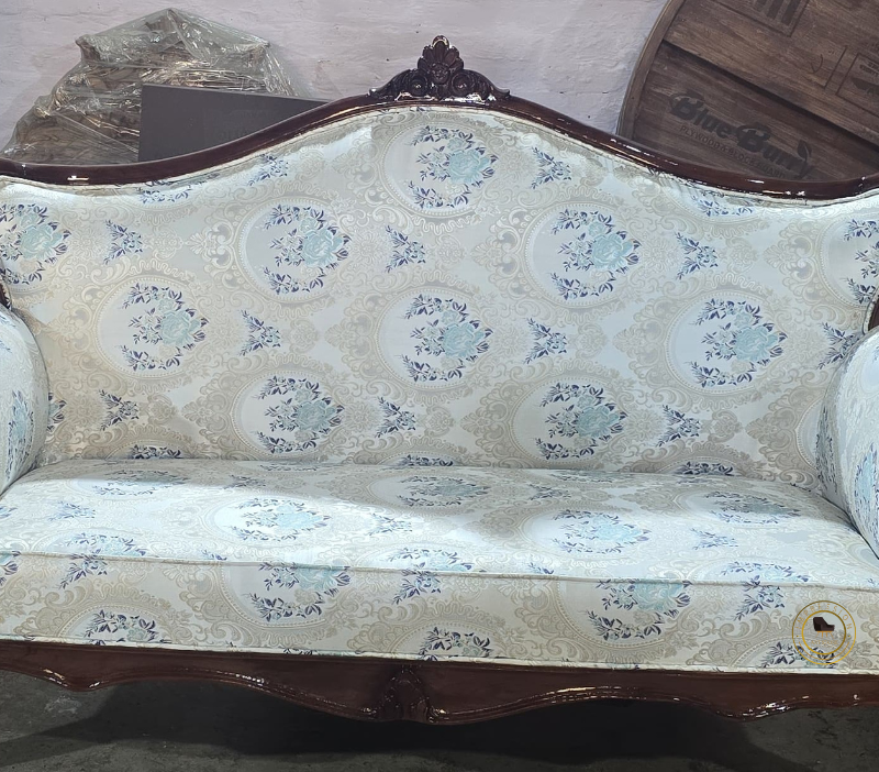 Designer 3 Seater Wooden Sofa with Soft Cushions - Image 2