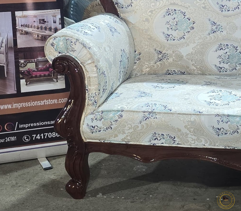 Designer 3 Seater Wooden Sofa with Soft Cushions - Image 3