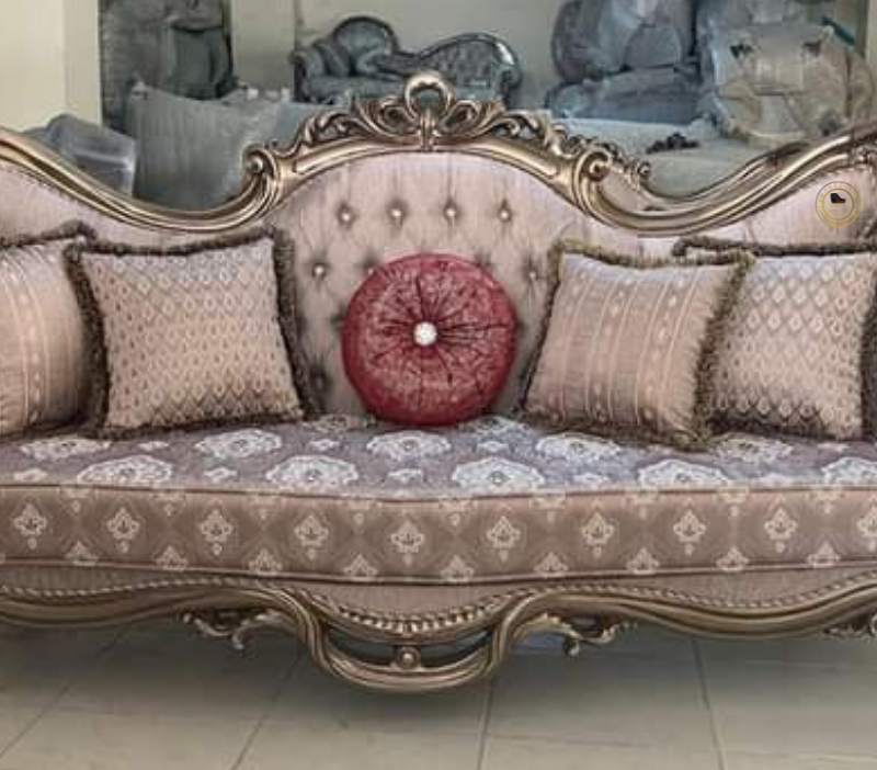 Stylish Triple Seat Wooden Sofa for Living Room Decor - Image 2