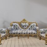 Elegant 5-Seater Teakwood Sofa Set for Living Rooms