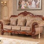 Royal Style Three Seater Sofa for Elegant Living Rooms