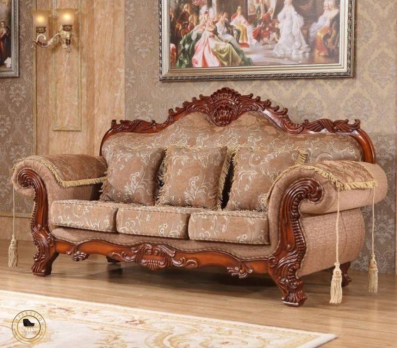 Royal Style Three Seater Sofa for Elegant Living Rooms