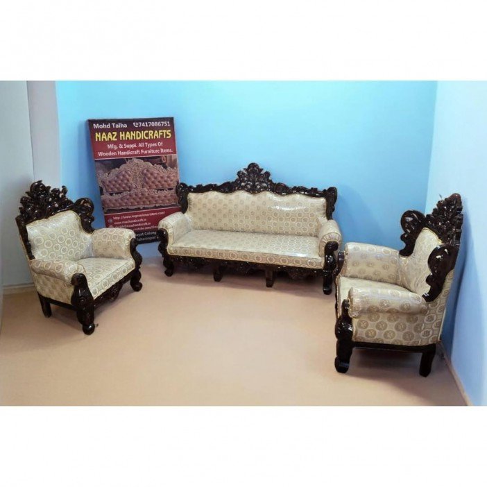 5-Seater Floral Design Sofa – Elegant Comfort for Living Room