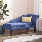 Classic Chaise Lounge in Chesterfield Style (Blue)