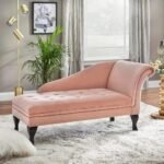 Classic Chaise Lounge in Chesterfield Style (Rose)